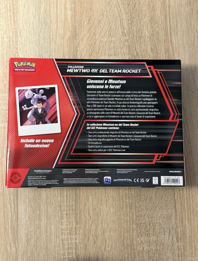 Pokémon TCG Team Rocket's Mewtwo EX Box