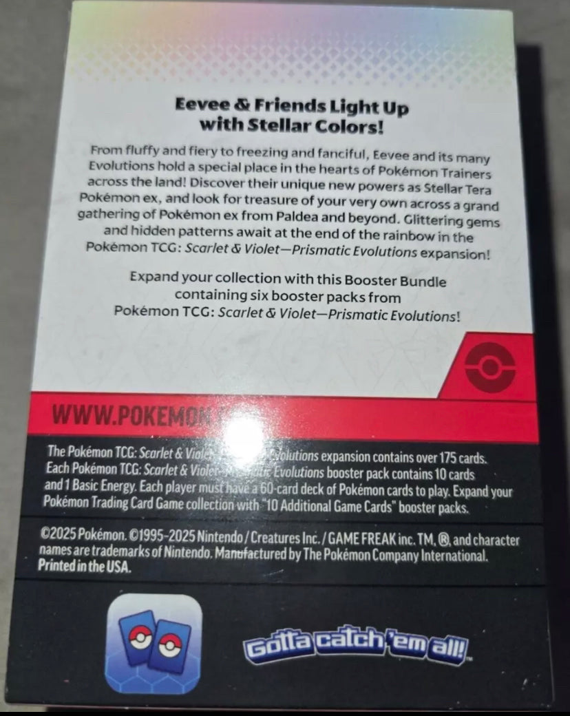Pokemon Prismatic Booster Bundle PRICED PER BOOSTER