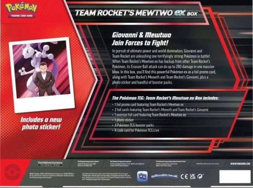 Pokémon TCG Team Rocket's Mewtwo EX Box