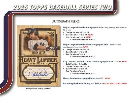 2025 Topps Series 2 MLB Baseball New Licensed Trading Cards FREE SHIPPING Lot of 4