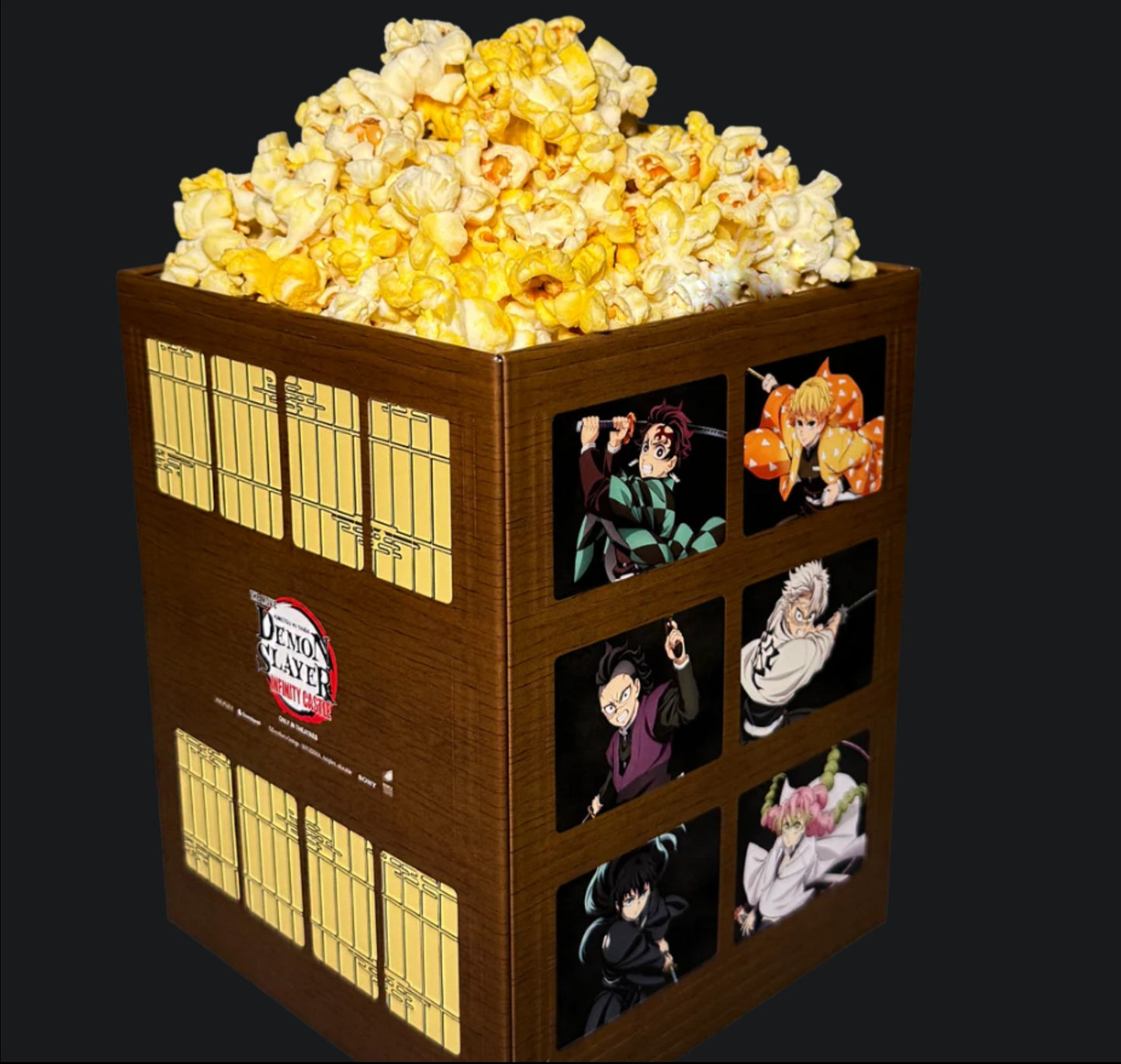 Demon Slayer: Kimetsu No Yaiba Popcorn Tin with Round Bucket Combo