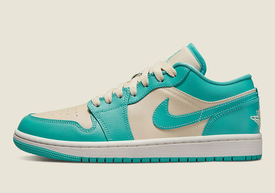 Wmns Air Jordan 1 Low 'Tropical Teal Sandy Beige' Size 11