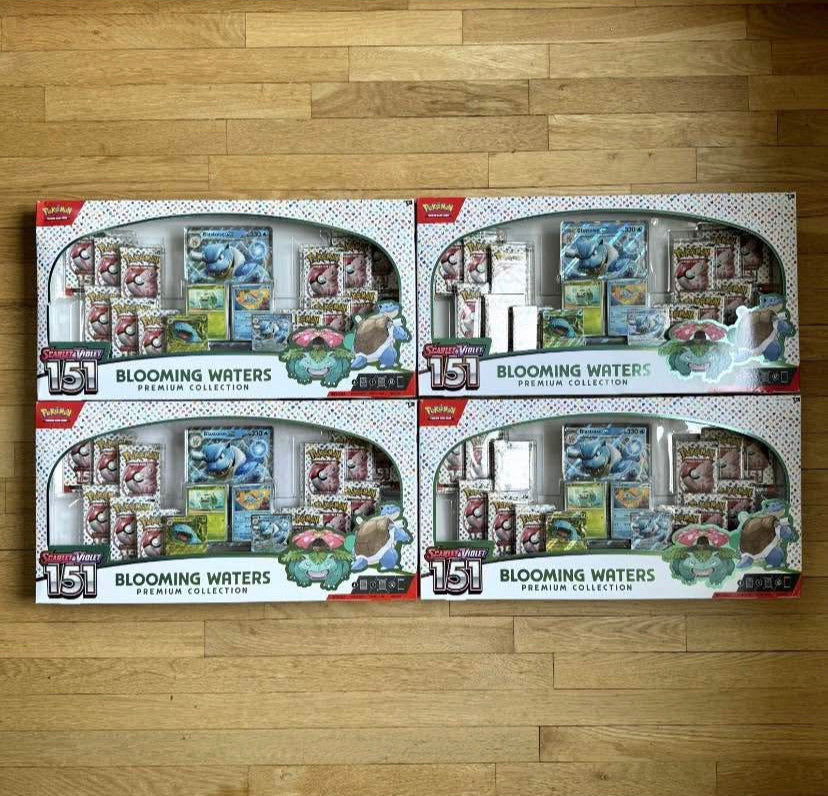 Pokemon Scarlet & Violet 151 Blooming Waters Premium Collection Box Sealed Lot of 4