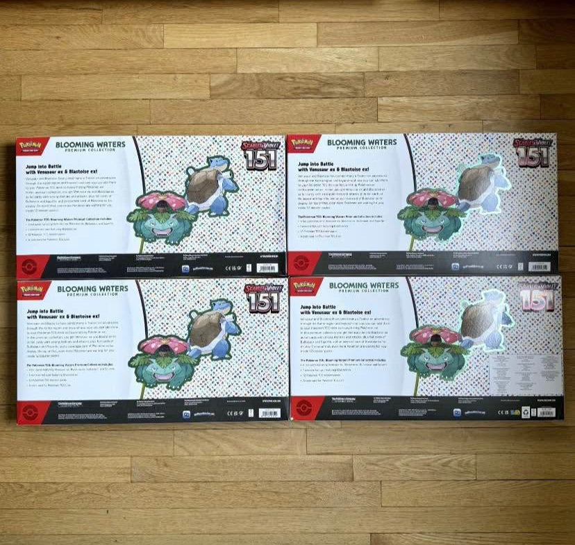 Pokemon Scarlet & Violet 151 Blooming Waters Premium Collection Box Sealed Lot of 4
