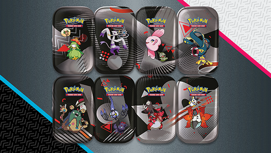 Pokemon TCG Black Bolt & White Flare Mini Tin 8 Piece Set